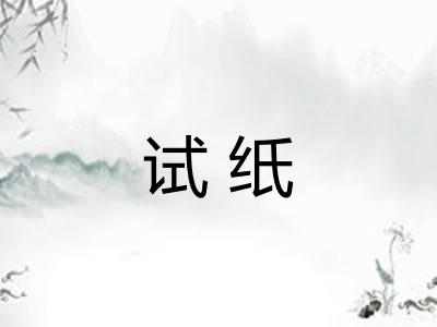 试纸