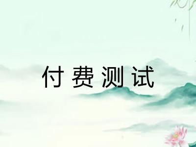 付费测试