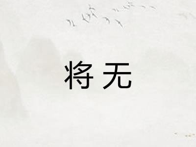 将无