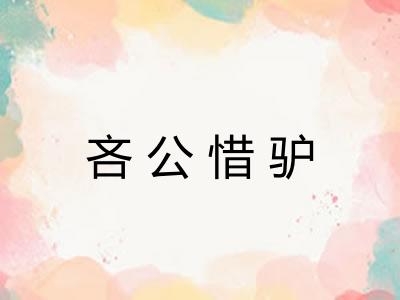 吝公惜驴