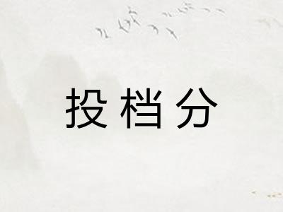 投档分