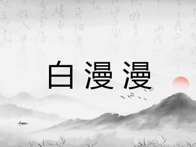 白漫漫