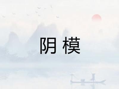 阴模