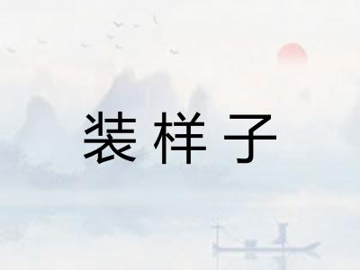 装样子