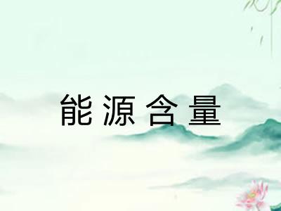 能源含量