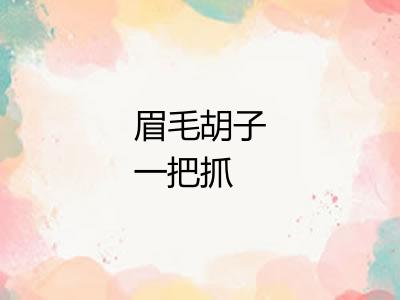 眉毛胡子一把抓