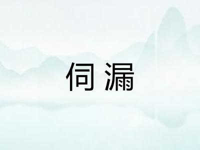 伺漏