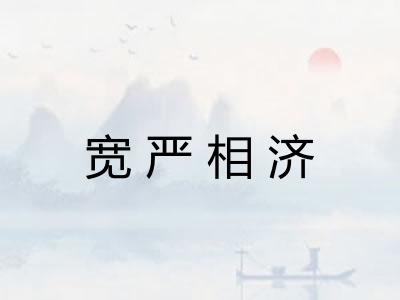 宽严相济