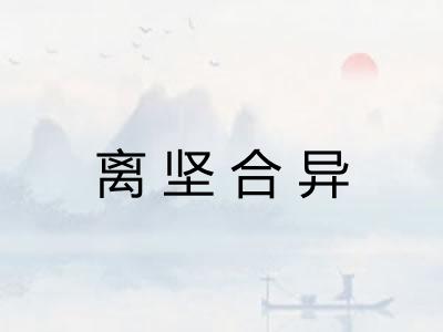 离坚合异