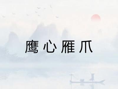 鹰心雁爪