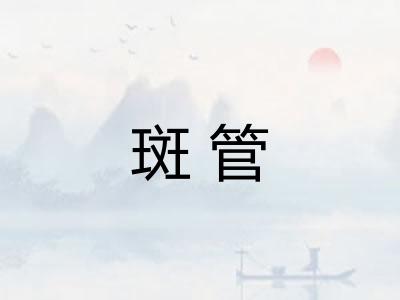 斑管