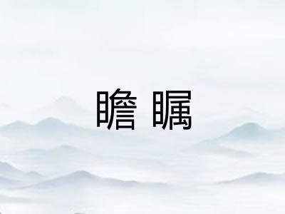 瞻瞩