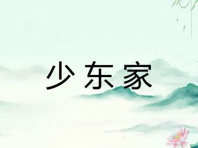 少东家