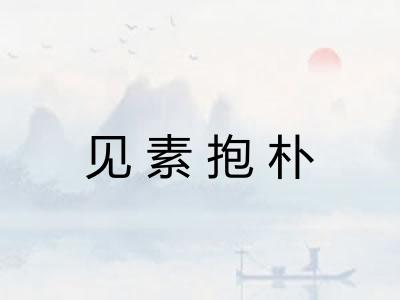 见素抱朴