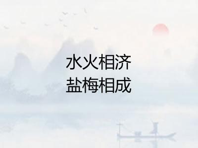 水火相济盐梅相成