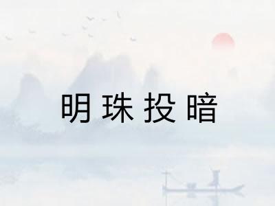 明珠投暗