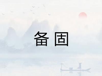 备固