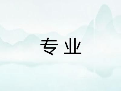 专业