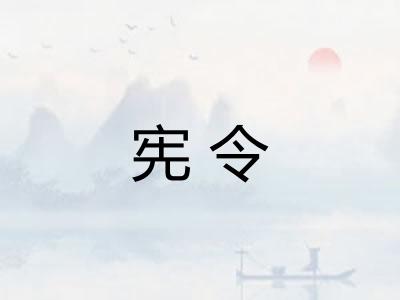 宪令