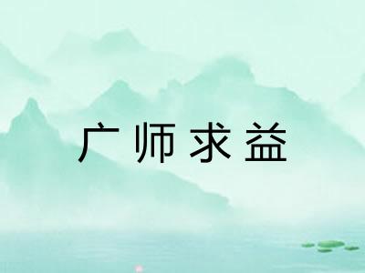 广师求益