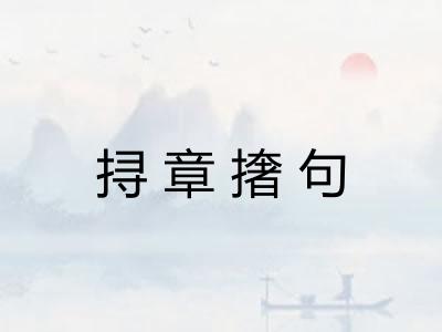 挦章撦句