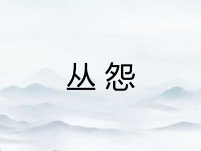 丛怨