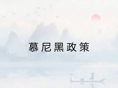 慕尼黑政策