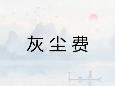 灰尘费