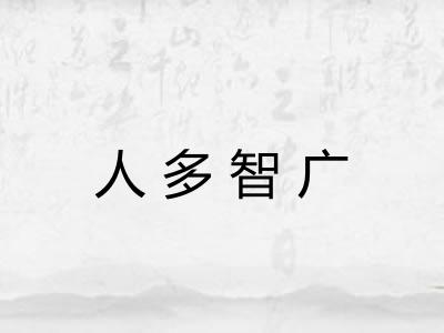 人多智广