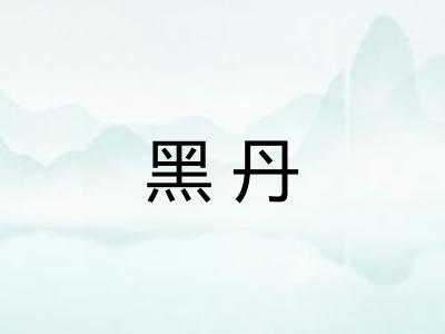 黑丹